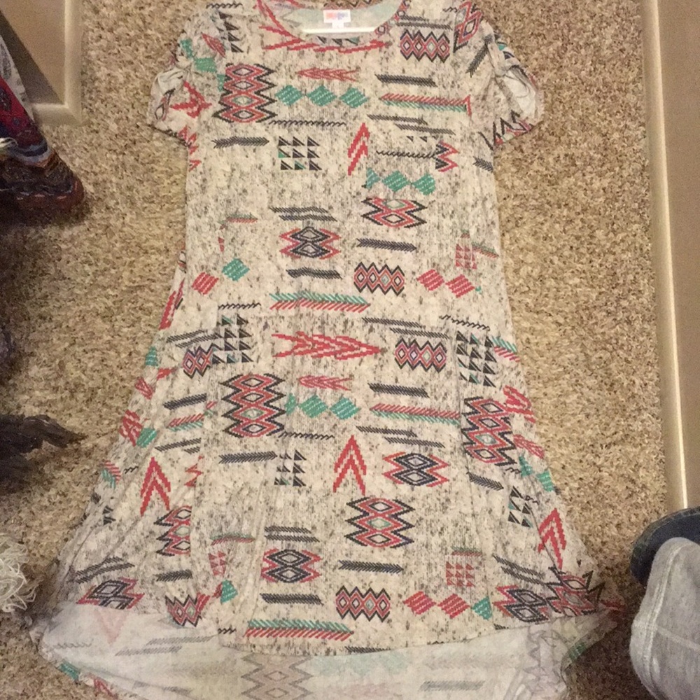 Lularoe Aztec Print Carly T-Shirt Dress
